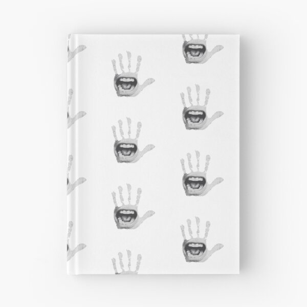 Item preview, Black White Open Mouth on a Human Palm designed and sold by WearWolfDesigns.
