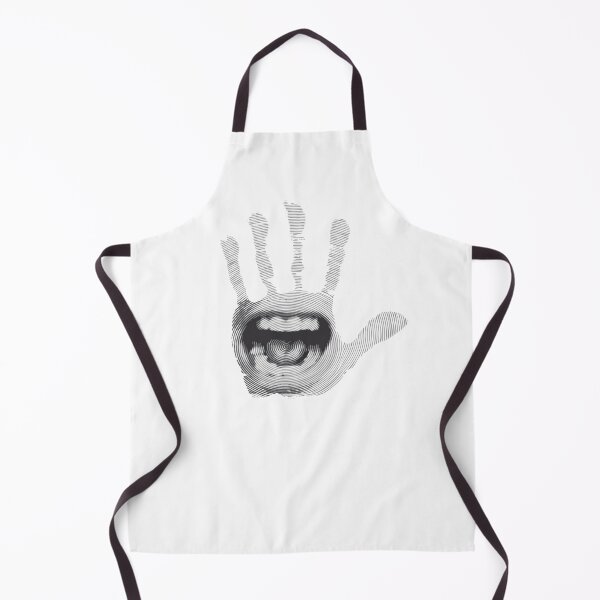 Item preview, Black White Open Mouth on a Human Palm designed and sold by WearWolfDesigns.