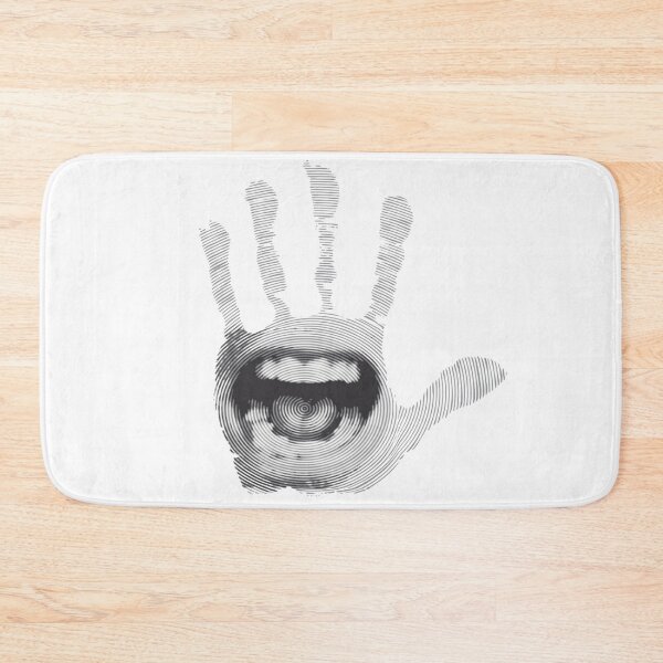 Item preview, Black White Open Mouth on a Human Palm designed and sold by WearWolfDesigns.