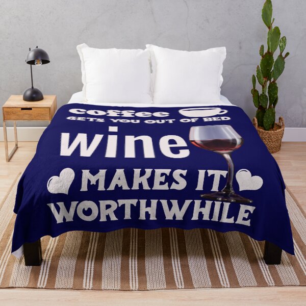 Item preview, Coffee Gets You Out Of Bed - Red Wine Makes It Worthwhile - Light Text designed and sold by DerekJSmith.