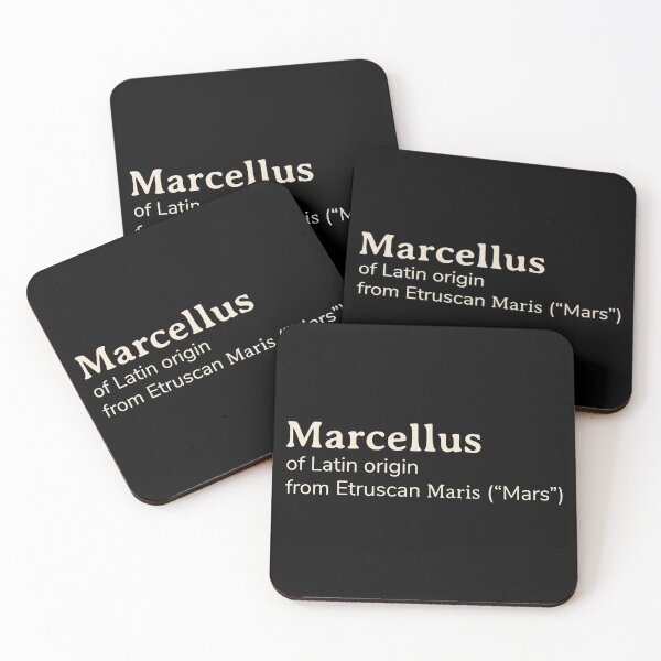 Item preview, Marcellus name etymology designed and sold by YourNameStory.