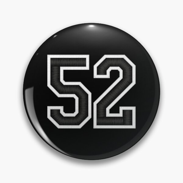 Item preview, 52 Black Jersey Sports Number fifty-two Football 52 designed and sold by elhefe.