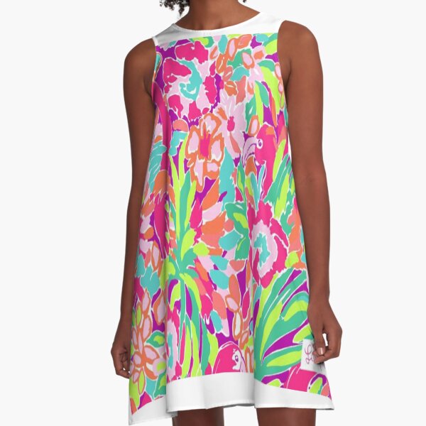 lilly pulitzer Watercolor Flower's day 2021 A-Line Dress