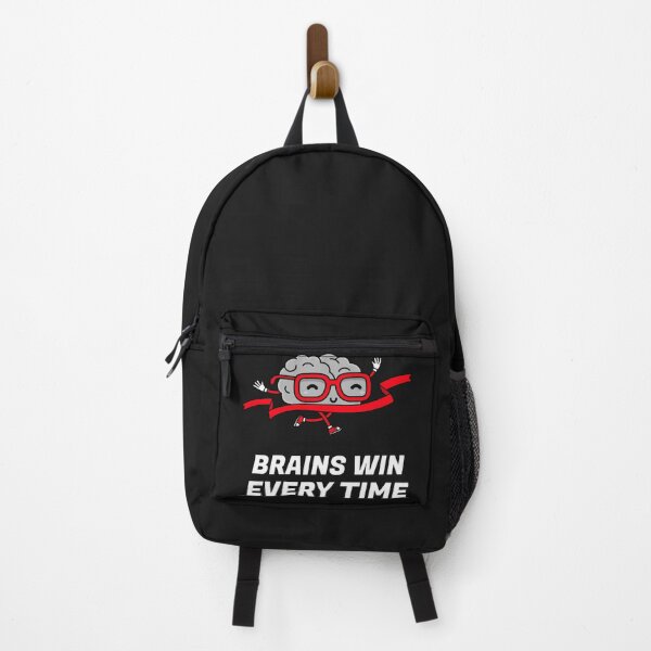 Item preview, Brains Win Every Time Be A Brainiac - Funny Brain Quotes designed and sold by FreedomUniverse.