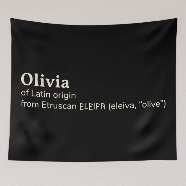 Item preview, Olivia name etymology designed and sold by YourNameStory.