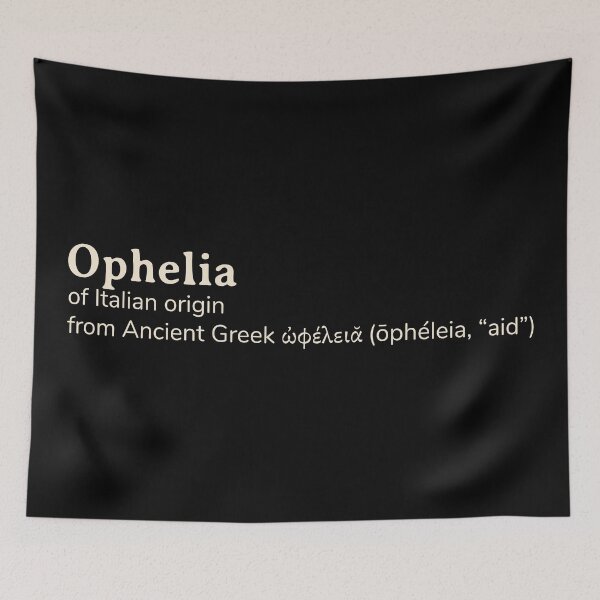 Item preview, Ophelia name etymology designed and sold by YourNameStory.