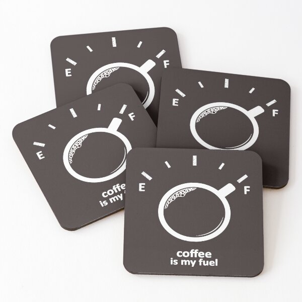 Item preview, Coffee is My Fuel - Full Coffee Cup as a Full Energy Fuel Motor Gauge designed and sold by WearWolfDesigns.