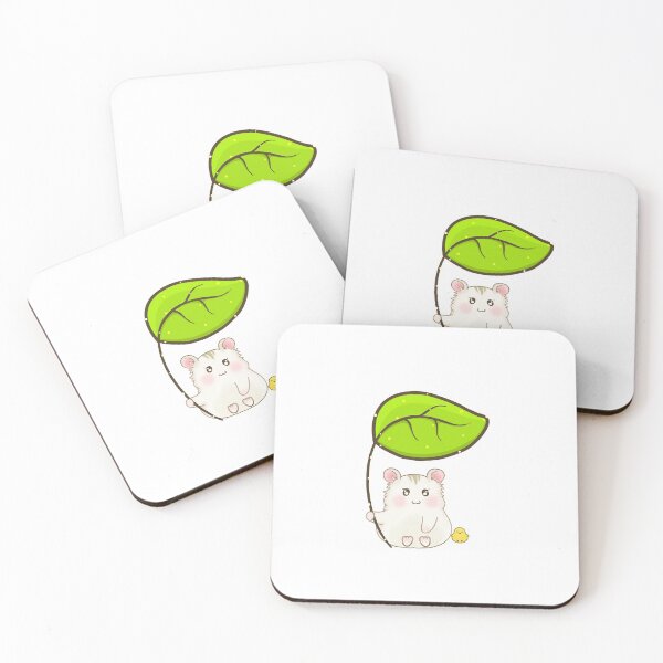 Item preview, Cute hamster and chick under a leaf designed and sold by Shalu  Elysian.