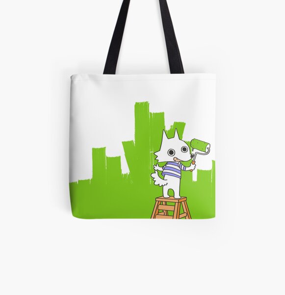 Paint it Green All Over Print Tote Bag