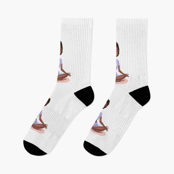 Item preview, An African-American yogi girl meditates designed and sold by NataHarmony.