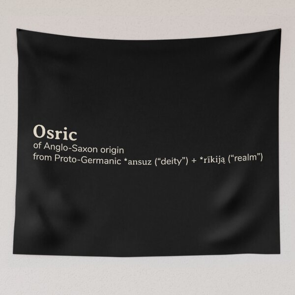 Item preview, Osric name etymology designed and sold by YourNameStory.