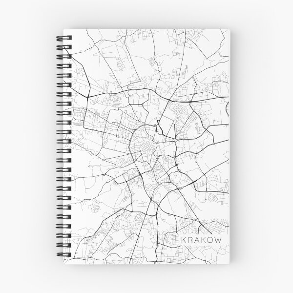 Item preview, Krakow Map, Poland - Black and White designed and sold by MainStreetMaps.