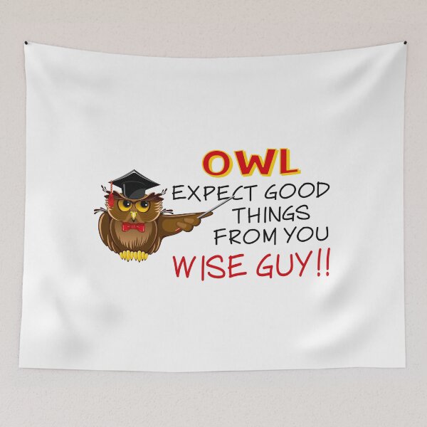 Item preview, Owl Expect Good Things! (on White) designed and sold by PawsitiveMum.