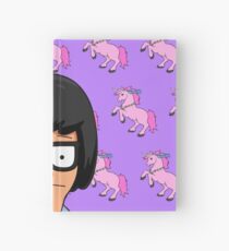 Tina Belcher Unicorn Pattern Purple Hardcover Journal