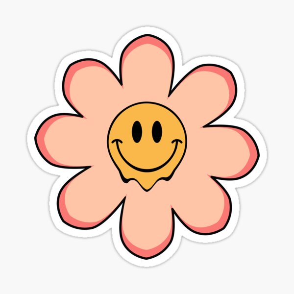 Smiley Flower Sticker – Cozy Drip Clothing