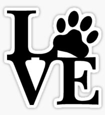 LOVE DOG PAW Sticker