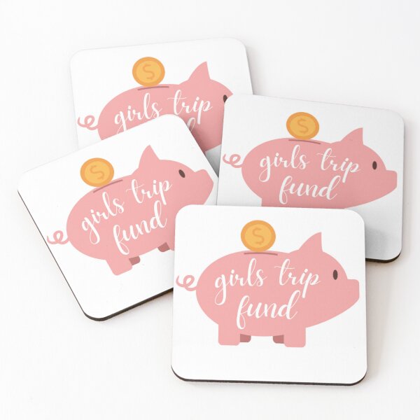 Item preview, girls trip cheaper then therapy | piggy bank sticker designed and sold by syeda noon.