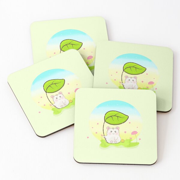 Item preview, Cute hamster and chick under a leaf designed and sold by Shalu  Elysian.