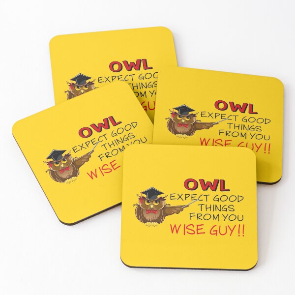 Item preview, Owl Expect Good Things! (on Yellow) designed and sold by PawsitiveMum.