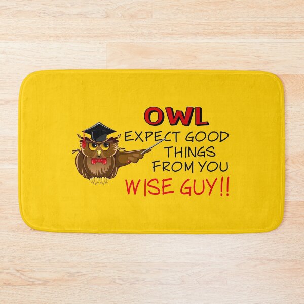 Item preview, Owl Expect Good Things! (on Yellow) designed and sold by PawsitiveMum.