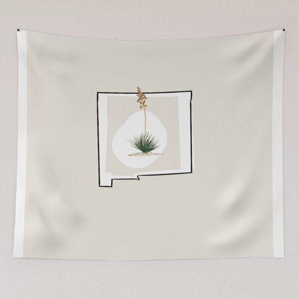 Item preview, New Mexico state outline with yucca flower designed and sold by girljohnny.