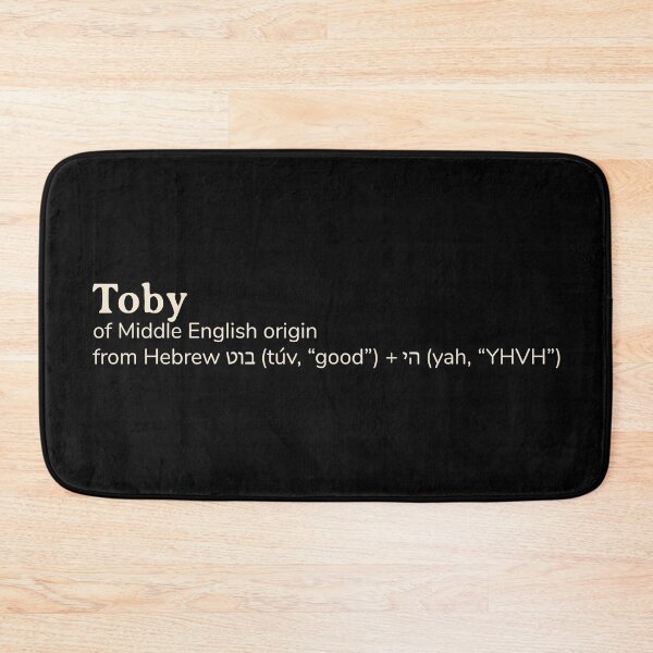 Item preview, Toby name etymology designed and sold by YourNameStory.