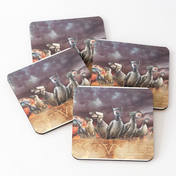 Item preview, Surveillance birds on patrol - CCTV pigeons flock  designed and sold by cctvylle.