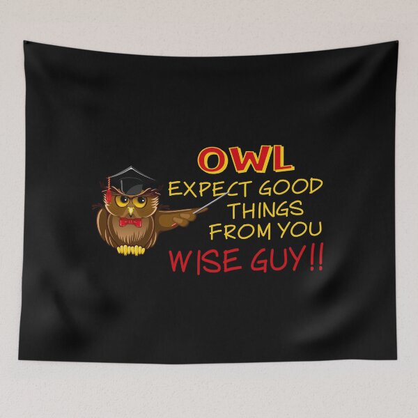 Item preview, Owl Expect Good Things! (on Black) designed and sold by PawsitiveMum.
