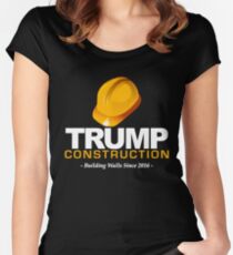 Donald Trump Construction Building Walls Since 2016 Women's Fitted Scoop T-Shirt