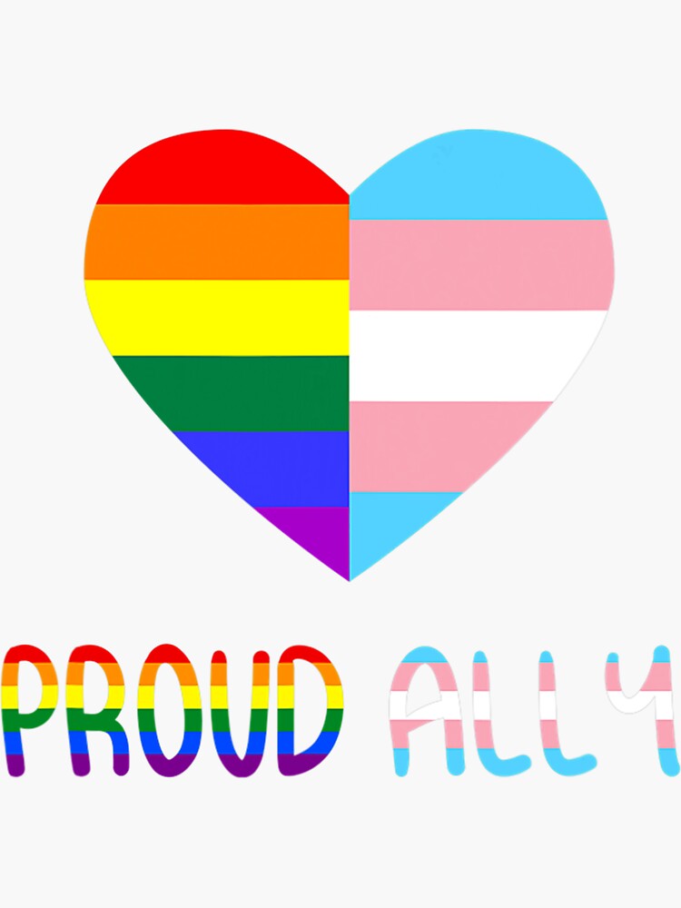 Gay Pride Proud Ally Lgbt Rainbow Heart Sticker For Sale By Harrietgardner Redbubble 8569