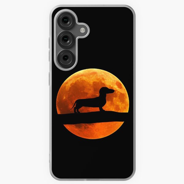 Item preview, Dachshund Dog Silhouette Moon designed and sold by alaechamlal.