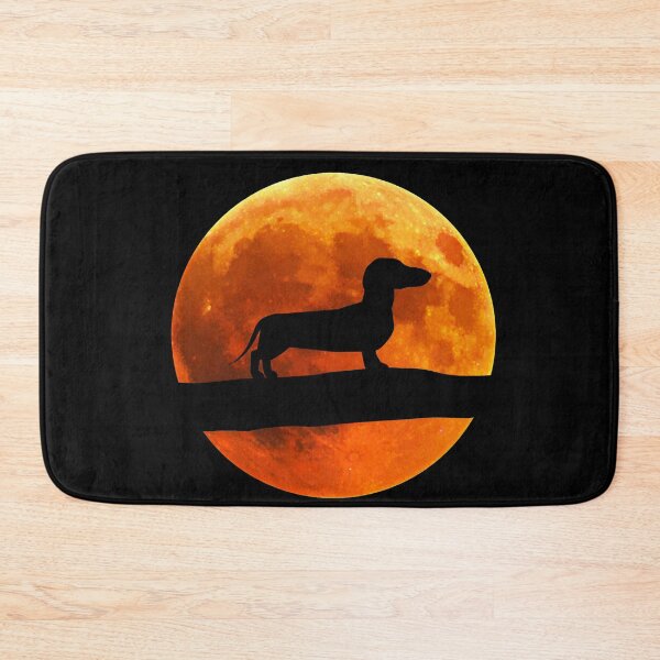 Item preview, Dachshund Dog Silhouette Moon designed and sold by alaechamlal.
