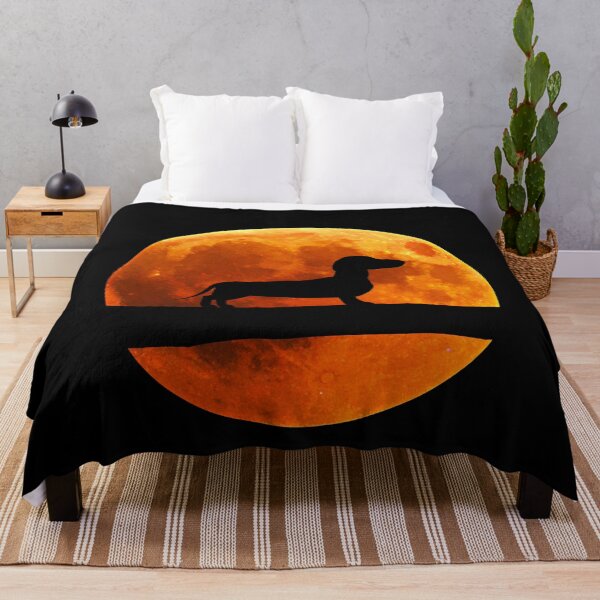 Item preview, Dachshund Dog Silhouette Moon designed and sold by alaechamlal.