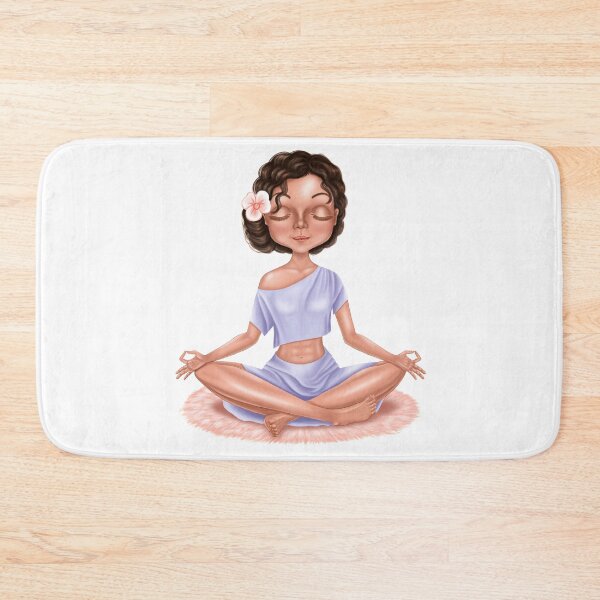 Item preview, A yogi girl meditates. For brunettes. designed and sold by NataHarmony.