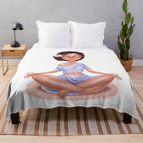 Item preview, A yogi girl meditates. For brunettes. designed and sold by NataHarmony.