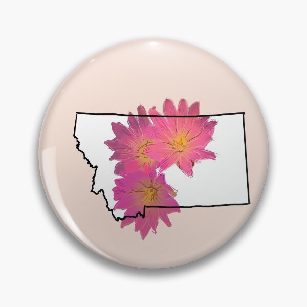 Item preview, Montana state outline with bitterroot flower  designed and sold by girljohnny.