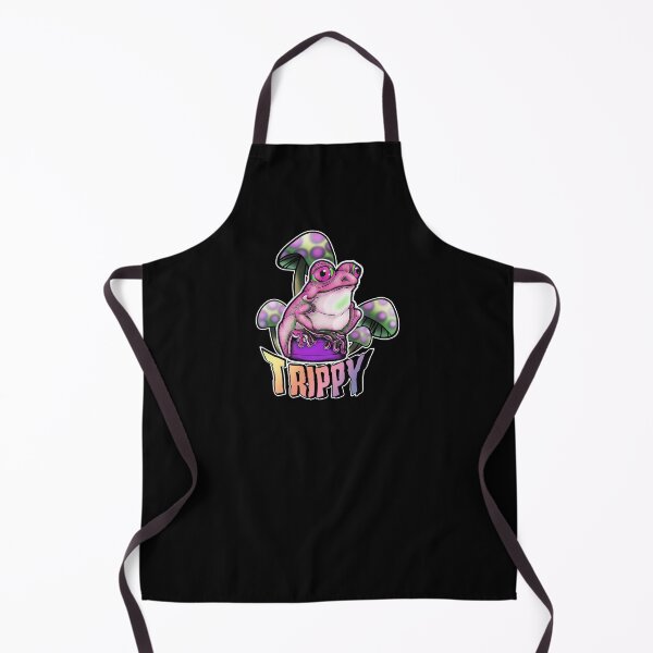 Item preview, Cute, pink frog on a bottle cap with trippy mushrooms designed and sold by iduzarts.