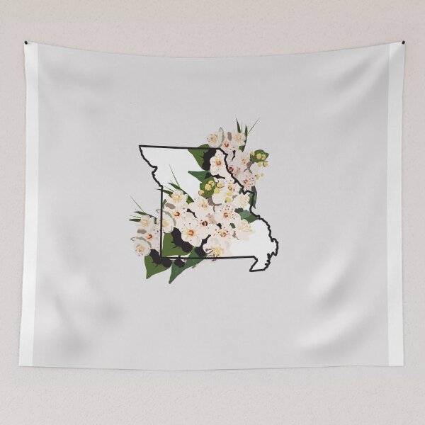 Item preview, Missouri State Outline with  Crataegus Punctata Flower designed and sold by girljohnny.