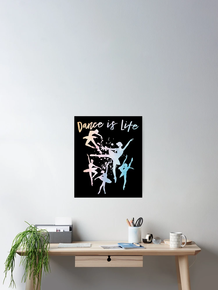 Imagen 2 de 3, Póster con la obra Dance Is Life Love Ballet Watercolor Ballerina Dancer Gear, diseñada y vendida por DynamicDesign.