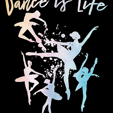 Imagen de la obra Dance Is Life Love Ballet Watercolor Ballerina Dancer Gear de DynamicDesign
