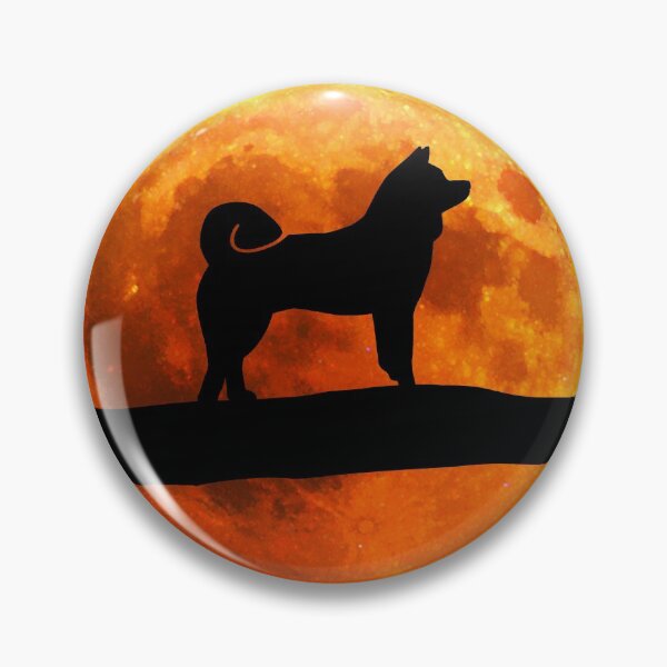 Item preview, Akita Inu Dog Silhouette Moon designed and sold by alaechamlal.