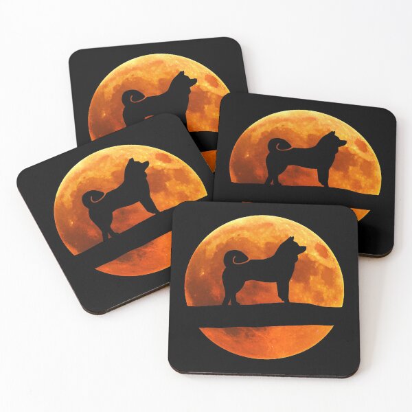 Item preview, Akita Inu Dog Silhouette Moon designed and sold by alaechamlal.