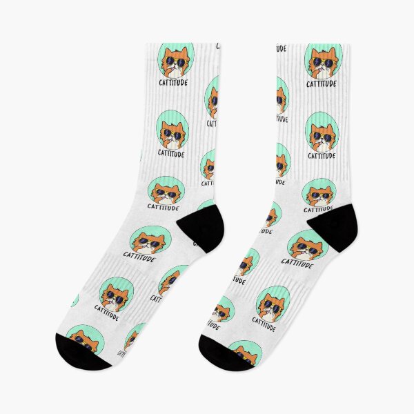 Item preview, Cattitude Funny Cat Puns  designed and sold by punnybone.