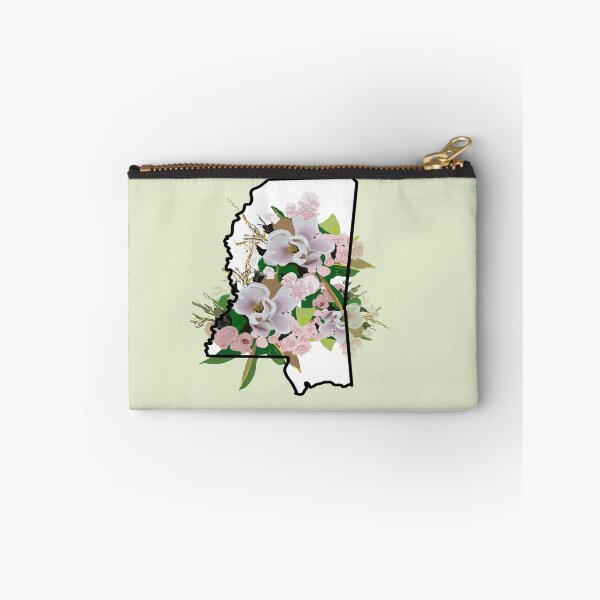Item preview, Mississippi State Outline with Magnolia Flower designed and sold by girljohnny.