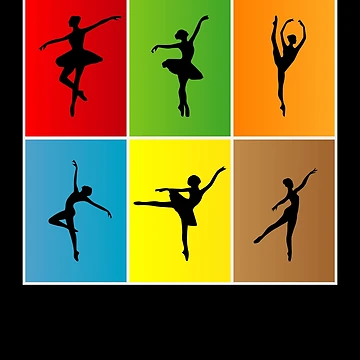 Imagen de la obra Ballerina Ballet Dancer Silhouette Retro Ballet Love Dancing Gear de DynamicDesign