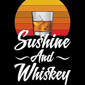 Vorschaubild zum Design Sunshine And Whiskey Retro Sunset Whiskey Drinker Gear von DynamicDesign