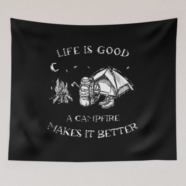Item preview, Life Is - Good - Campfire, Camping Outdoors designed and sold by Shirt-Designs.