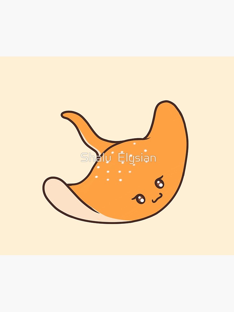 Cute orange stingray  Poster for Sale by Shalu Elysian