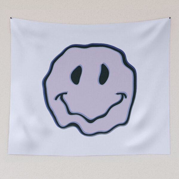 Item preview, Blue melting smiley face designed and sold by Nikamii.