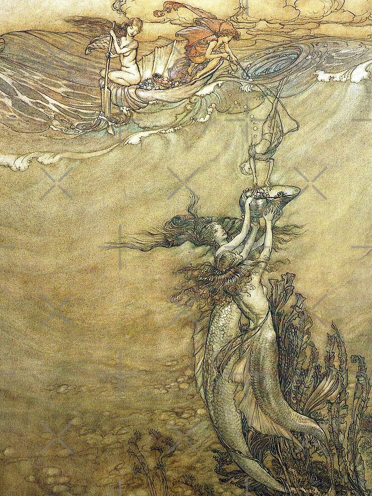Mermaids - Jewels from the Deep - Arthur Rackham by forgottenbeauty